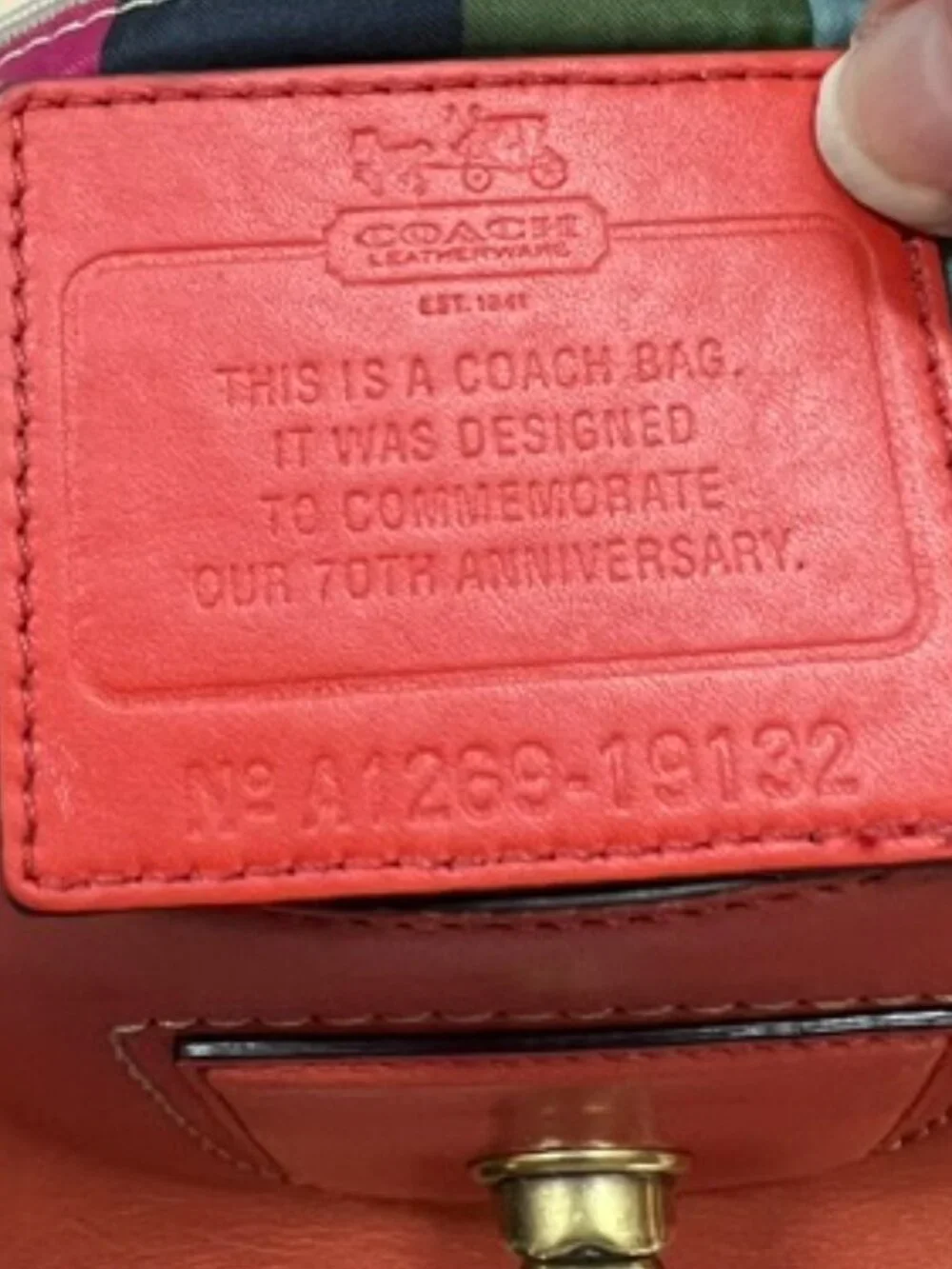Coach 19132 Willis 70th Anniversary Limited Edition Crossbody Vermillion Rare